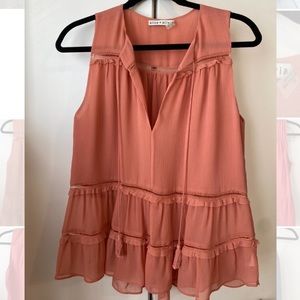 ALICE + OLIVIA // peach blouse
